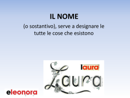 IL NOME - Giocoscuola