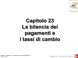 La bilancia dei pagamenti e i tassi di
