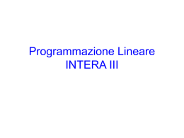 Programmazione Lineare INTERA - Università degli Studi di Ferrara
