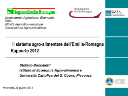 Il sistema agro-alimentare dell`Emilia