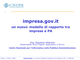 Impresa.gov: un nuovo modello di rapporto tra imprese e PA