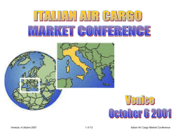 intervento - The Italian Air Cargo Market
