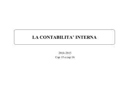 LA CONTABILITA` INTERNA