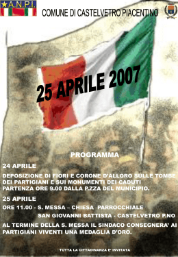 programma - Castelvetro Piacentino