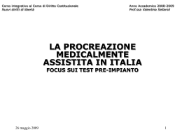 La procreazione medicalmente assistita in italia