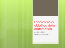 Laboratorio di didattica della matematica - didalab-2012