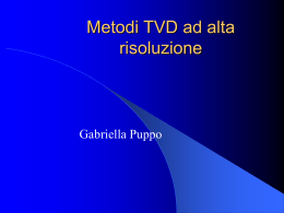 Metodi TVD ad alta risoluzione