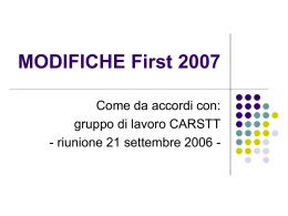 MODIFICHE First 2007