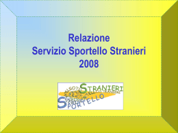 Relazione Servizio Sportello Stranieri 2006