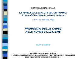 Convegno di Urbino: la relazione della CAPDI