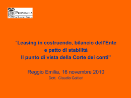 Diapositiva 1 - Provincia di Reggio Emilia