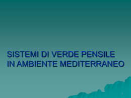 Sistemi di verde pensile in ambiente mediterraneo