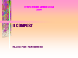 impieghi del compost - Istituto Tecnico Agrario G. Garibaldi Cesena