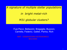 M31 GCs - Osservatorio Astronomico di Bologna