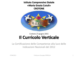 IlCurricoloVerticale - Istituto Comprensivo "Maria Grazia Cutuli"