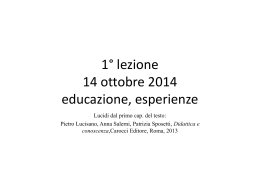 Educazione e esperienze