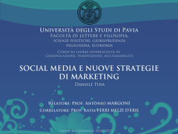 Social M. e nuove strategie di marketing