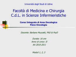 Lezione 1 - Corso di Laurea in Infermieristica