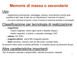 Le memorie di massa - Prof Marco Abbiati