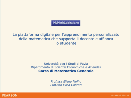 Corso A-K - Economia - Universit&agrave; degli studi di Pavia