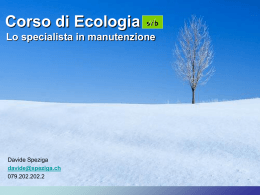 Corso di Ecologia