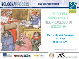 Il Diploma Supplement nel Processo di Bologna