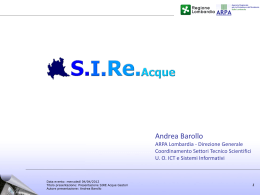 Dati anagrafici richiesti - SIRE