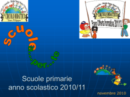 Organizzazione scuole primarie anno scolastico 2009/10