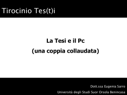 La tesi e il pc: una coppia collaudata