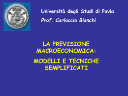 La previsione dal lato dell`offerta - Economia