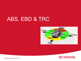 Sistemi ABS EBD BA e TRC Toyota T-TEP