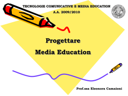 Progettare MEDIA EDUCATION - alfabetico dei docenti 2009