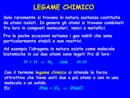 Legame chimico - Dipartimento di Farmacia