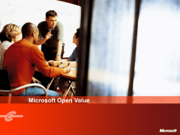 Microsoft Open Value