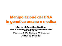 Manipolazione del DNA in genetica umana e medica