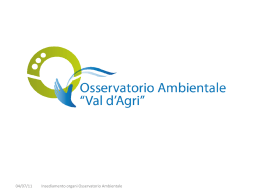 Slide Osservatorio ambientale Val d`Agri
