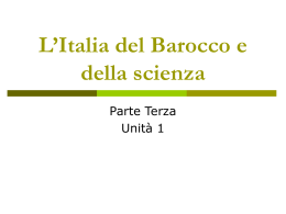 L`Italia del Barocco e della scienza
