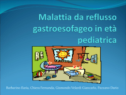 Malattia da reflusso gastroesofageo in età pediatrica