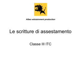 Le scritture di assestamento