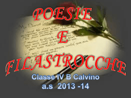 poesie classe 4° b calvino