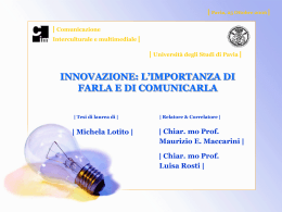innovazione: l`importanza di farla e di comunicarla