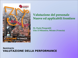 Valutazione del personale:nuove e applicabili frontiere