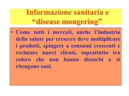 Informazione sanitaria e “disease mongering”