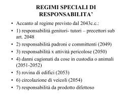 5 regimi speciali - Scuola di Giurisprudenza