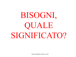 Bisogni, quale significato?