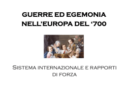 GUERRE ED EGEMONIA NELL`EUROPA DEL `700