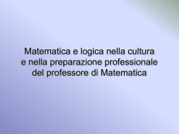 Presentazione - Dipartimento di Matematica