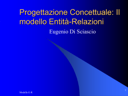 Modellazione Concettuale (E-R)
