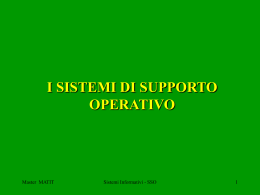Sistemi di Supporto Operativo (SSO)