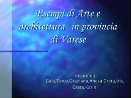 Esempi di arte ed architettura in provincia di Varese